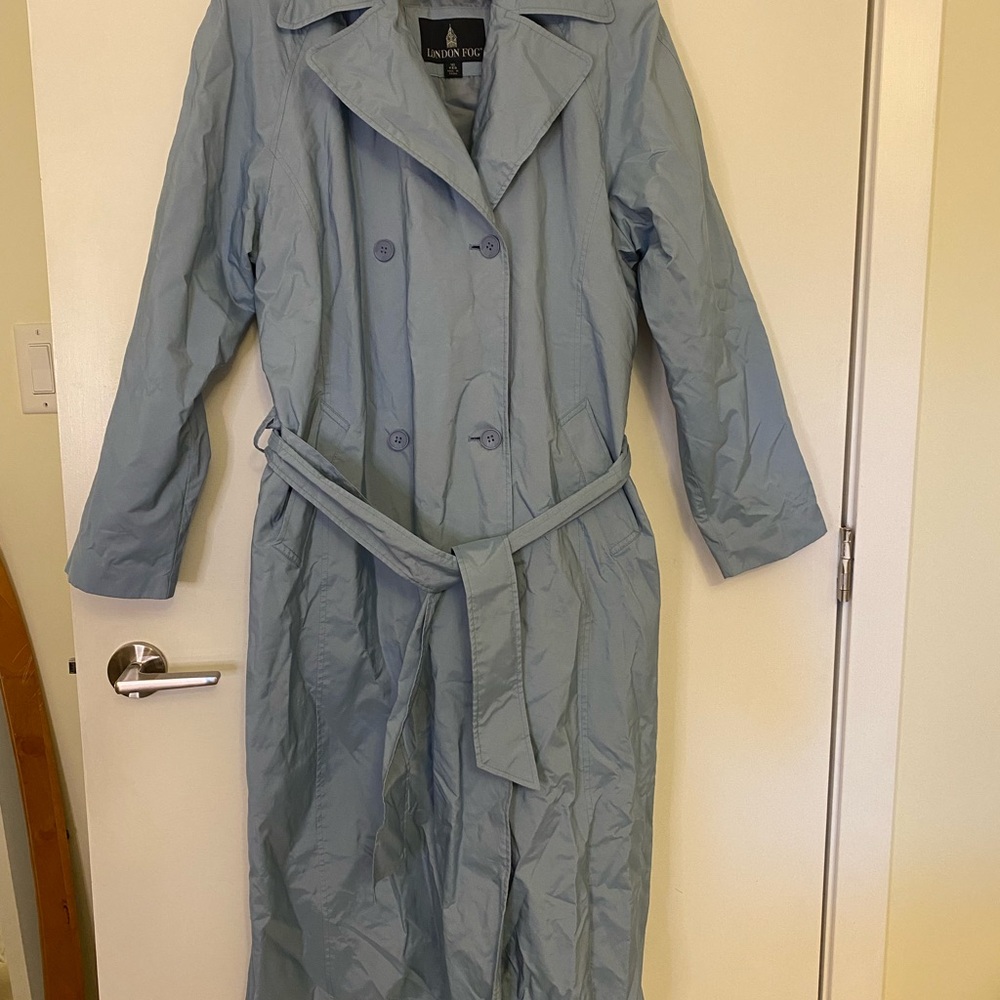 London Fog Sky Blue Trench Coat